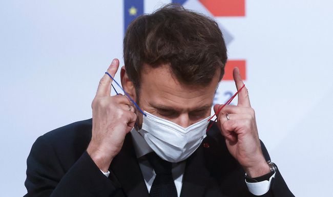 Emmanuel Macron à Tourcoing le 2 février 2022.