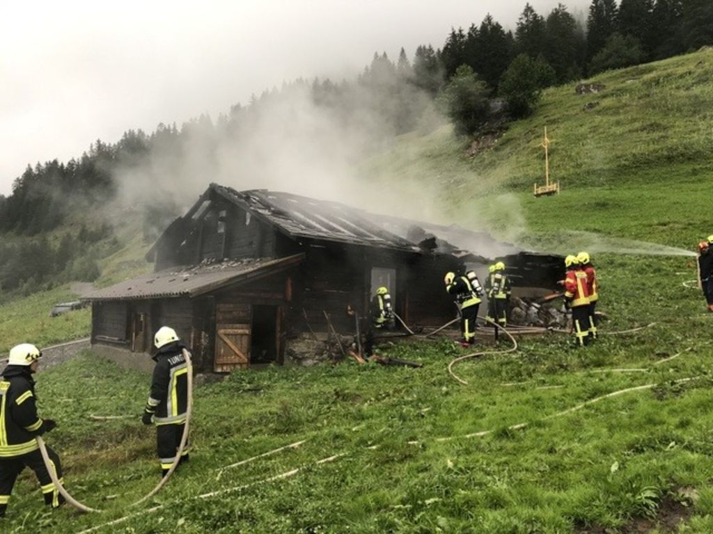 Canton d'Obwald Le feu détruit un vieux chalet d'alpage à Lungern