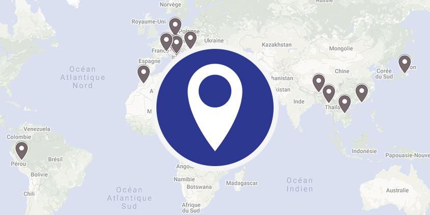 Carte destinations Voyages Club Tribune de Genève