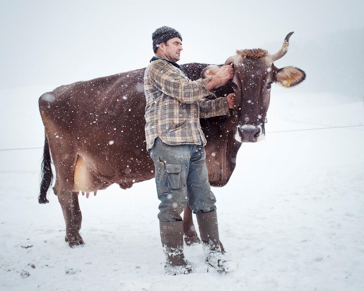 Bauer in Schlatt-Haslen,Kanton Appenzell InnerrhodenJanuary 2017
