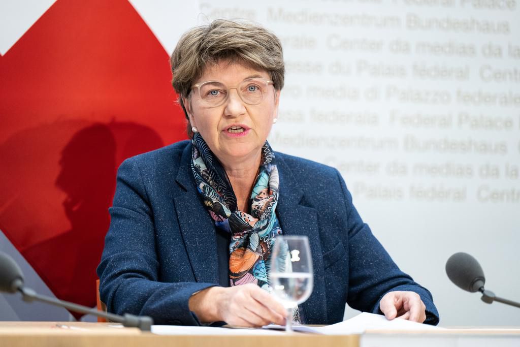 Man habe mit einer möglichen «militärischen Eskalation am Rande Europas» gerechnet: Bundesrätin Viola Amherd in Bern.