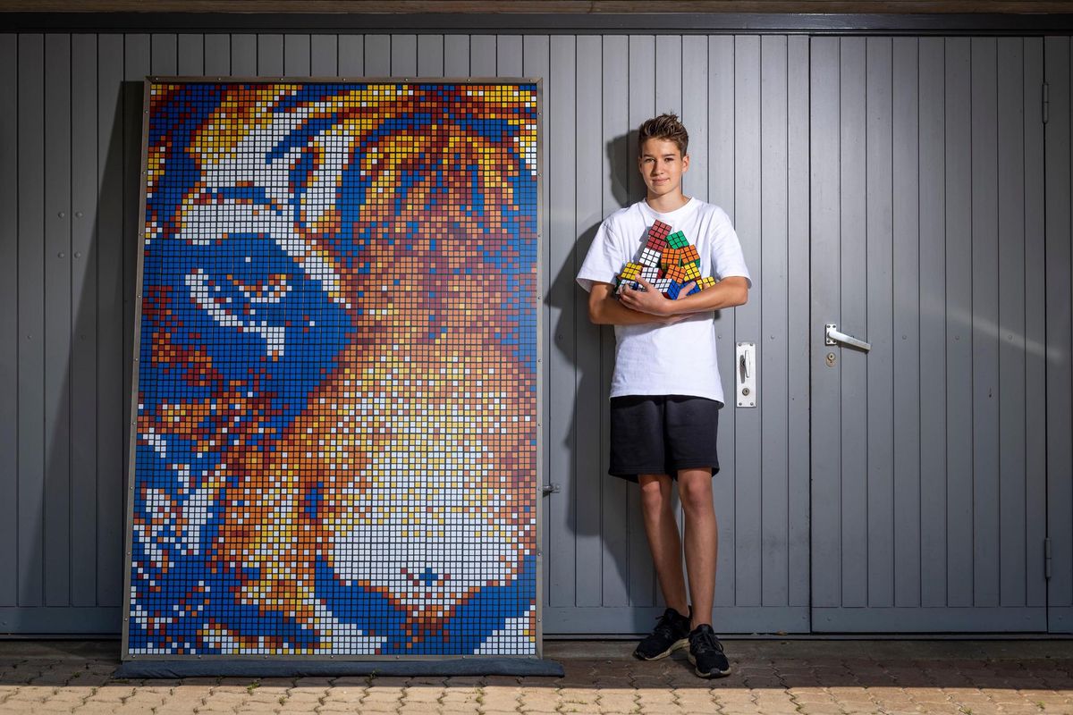 Der Rubikubist aus Lindau – Ein Tiger aus 704 Rubik's Cubes - Vimarsana News