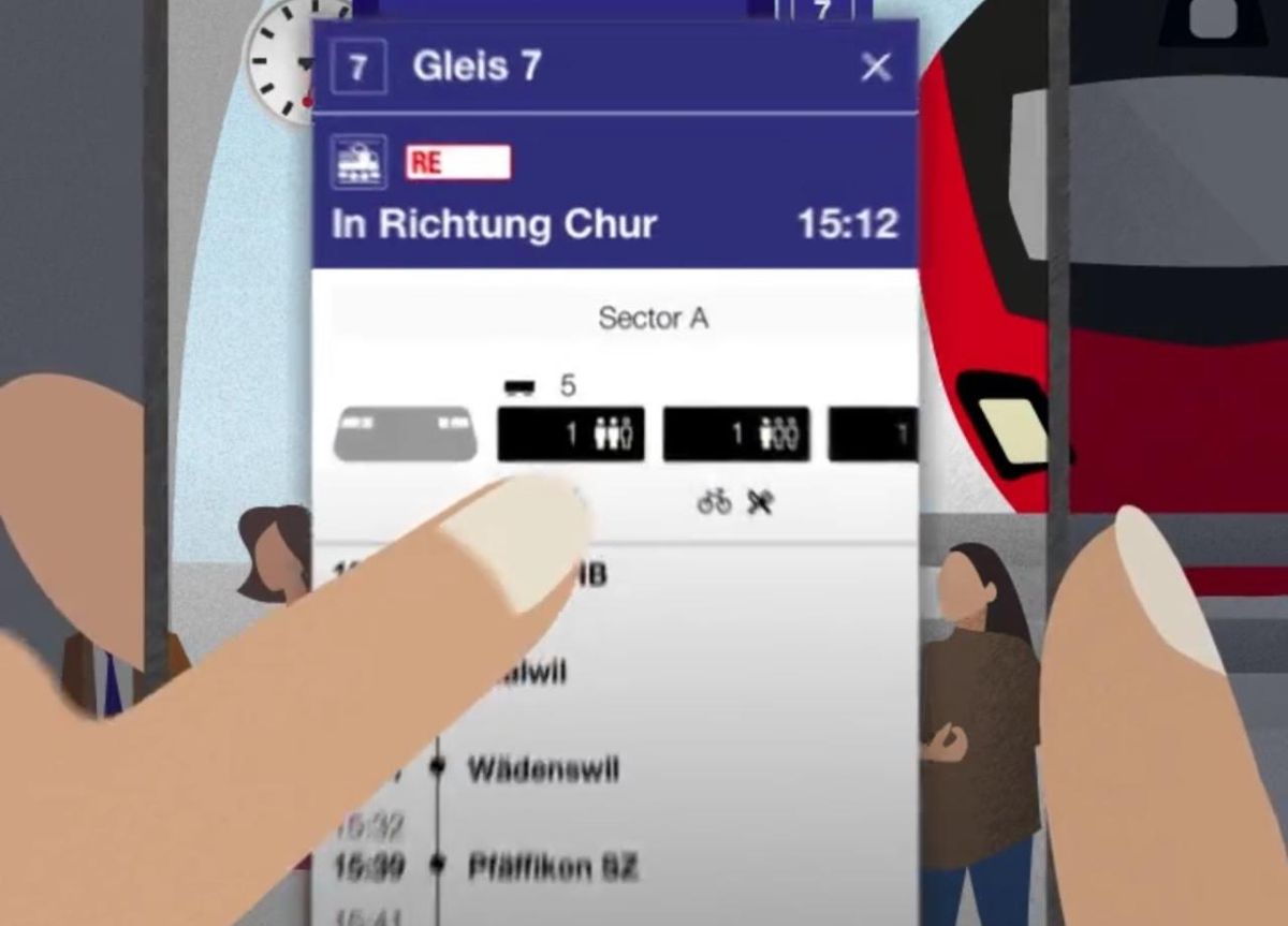 So werden zum Beispiel einzelne Zwischenhalte angezeigt.
