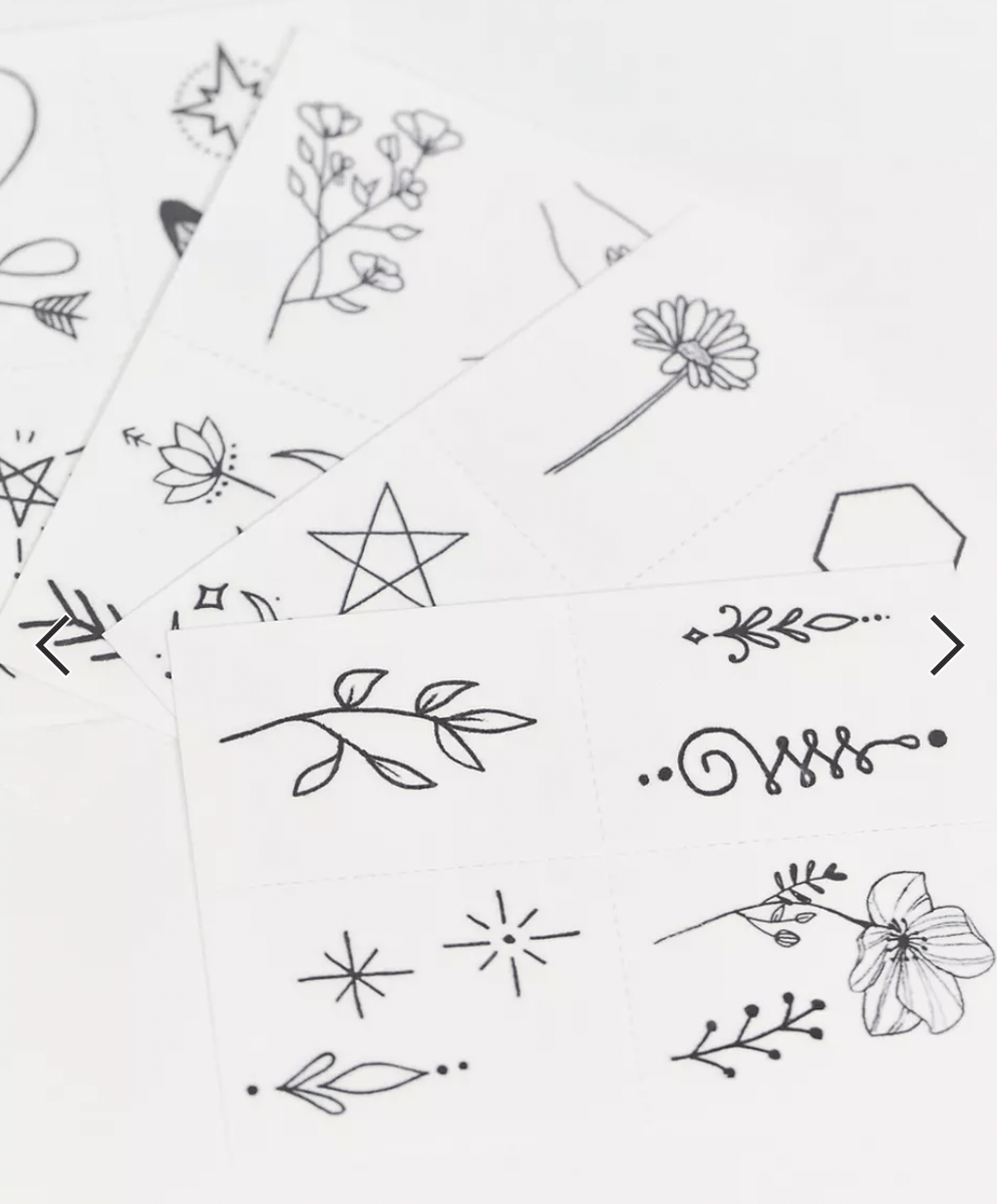 Im Fine Line Set ist Bella Hadids Original-Schmetterling enthalten: Tattoo Set von Inked by Dani, Fr. 9.88 bei Asos Im Fine Line Set ist Bella Hadids Original-Schmetterling enthalten: Tattoo Set von Inked by Dani, Fr. 9.88 bei Asos