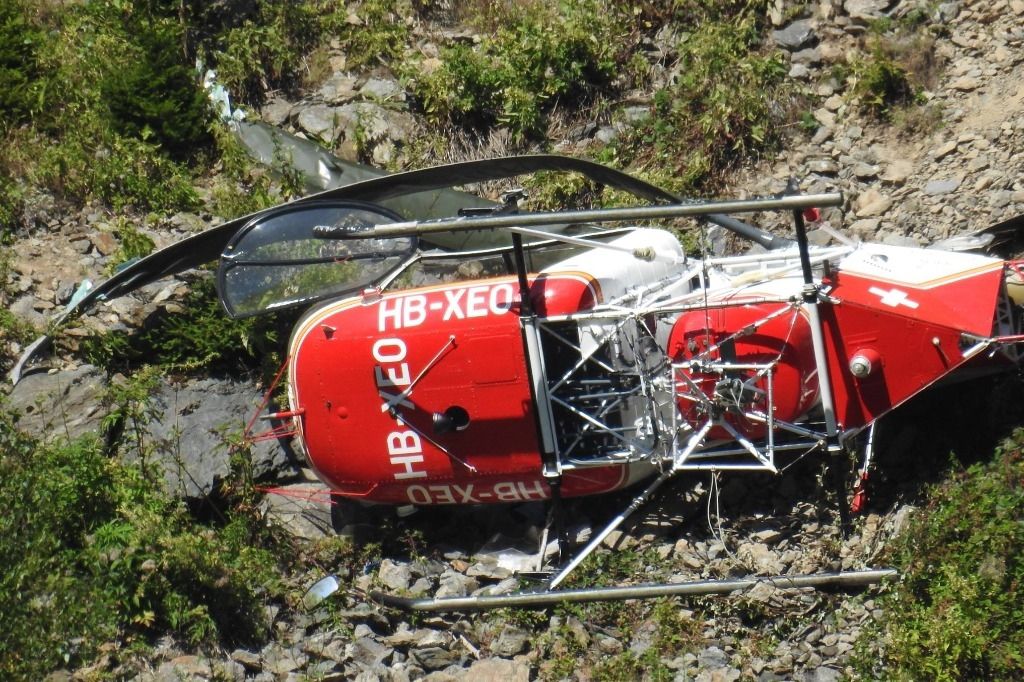 Suisse Crash d'un hélicoptère d'AirGlaciers en Valais 24 heures