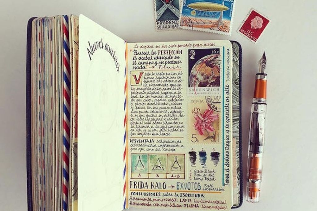 Page De Garde Carnet De Voyage Fait Main Vintage Incroyable: Son carnet de voyage est une véritable oeuvre d'art - Le Matin