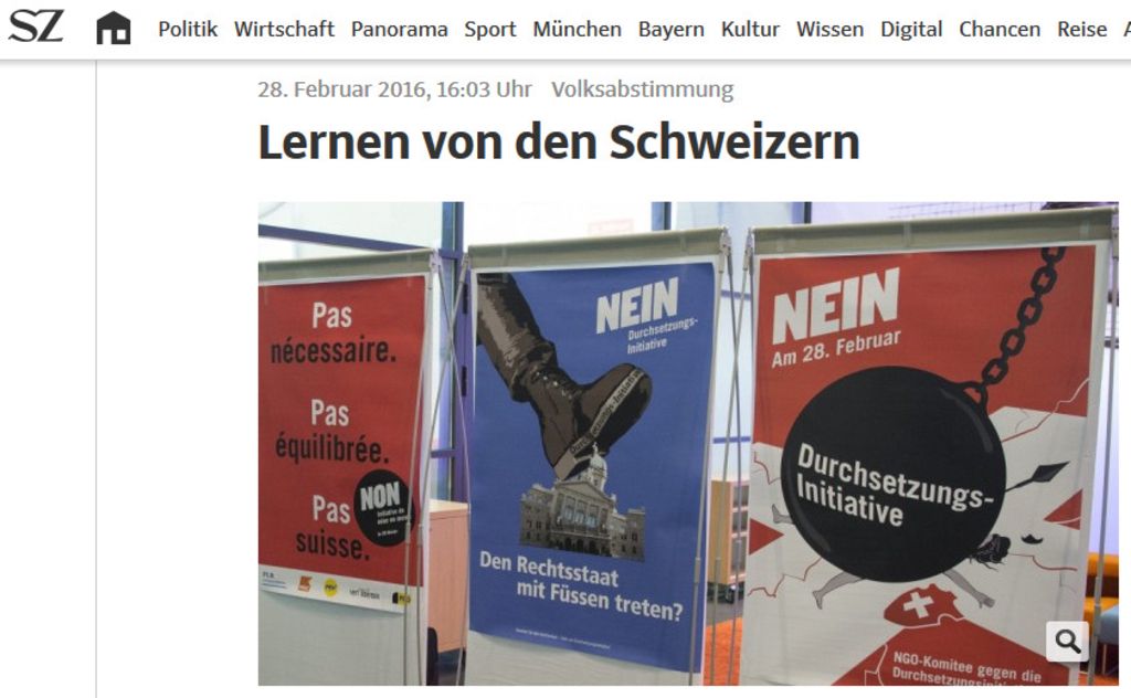 Die SVP-Schlappe im Ausland-Blick