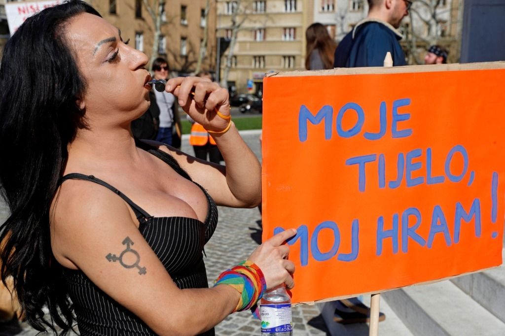 Première marche transgenre aux Balkans