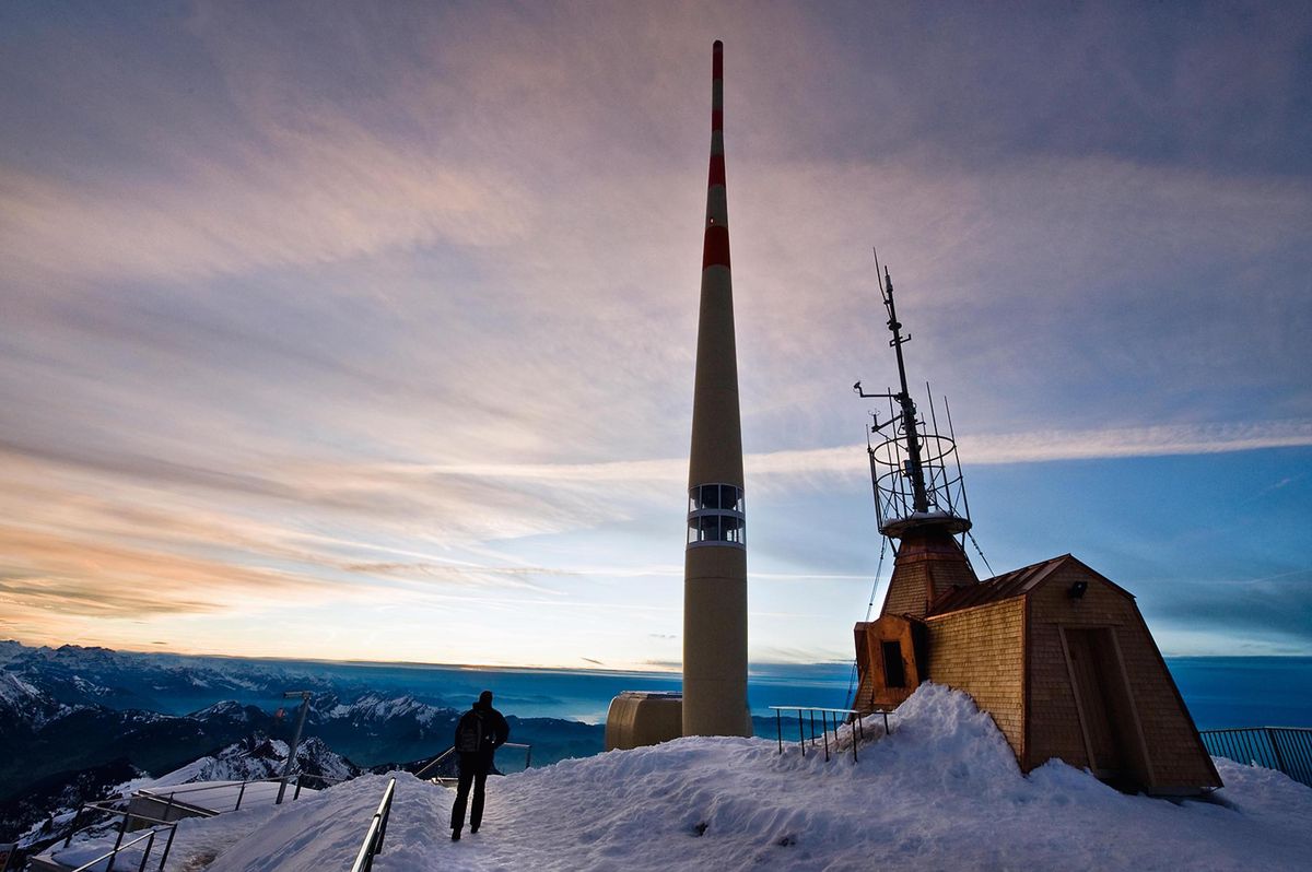 Der Säntis dient einem Experiment mit grossem Potential. Der Säntis dient einem Experiment mit grossem Potential.