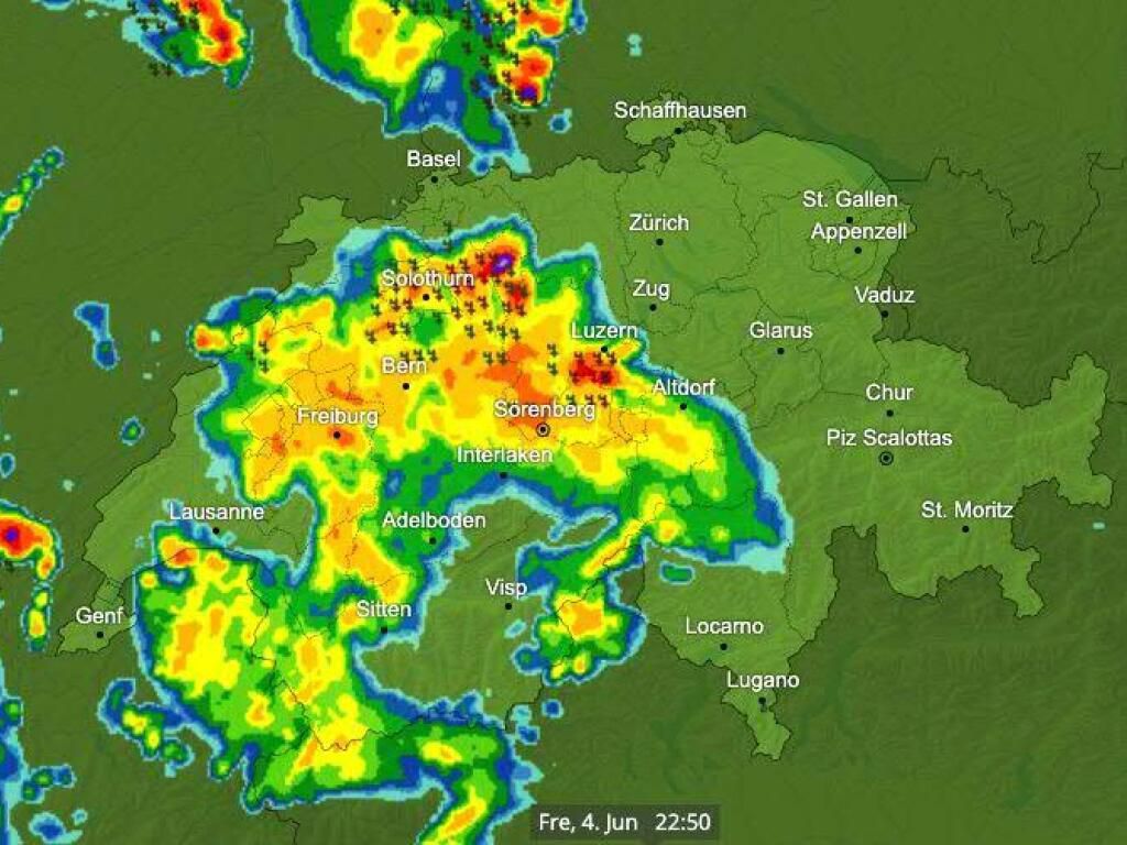 Météo – Une partie de la Suisse balayée par de fortes précipitations ...