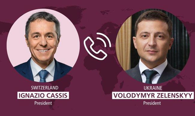 Ignazio Cassis et Volodymyr Zelensky.
