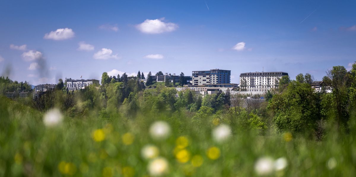 Le complexe hôtelier du Bürgenstock, au-dessus du lac des Quatre-Cantons, qui accueillera une conférence de paix sur l’Ukraine les 15 et 16 juin 2024.