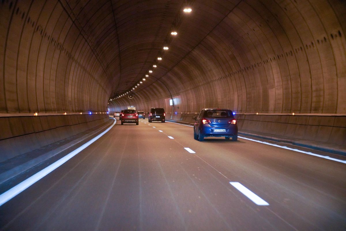   Andilly, le 01/07/2024 -  sous le tunnel du Mont Siuon dans le sens Genève Annecy sur l'autoroute A41