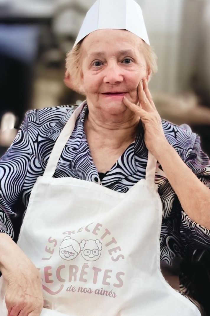 Arlette Maréchal, 95 ans, en EMS depuis six ans, a regoûté à sa passionn de la cuisine grâce à ce projet.