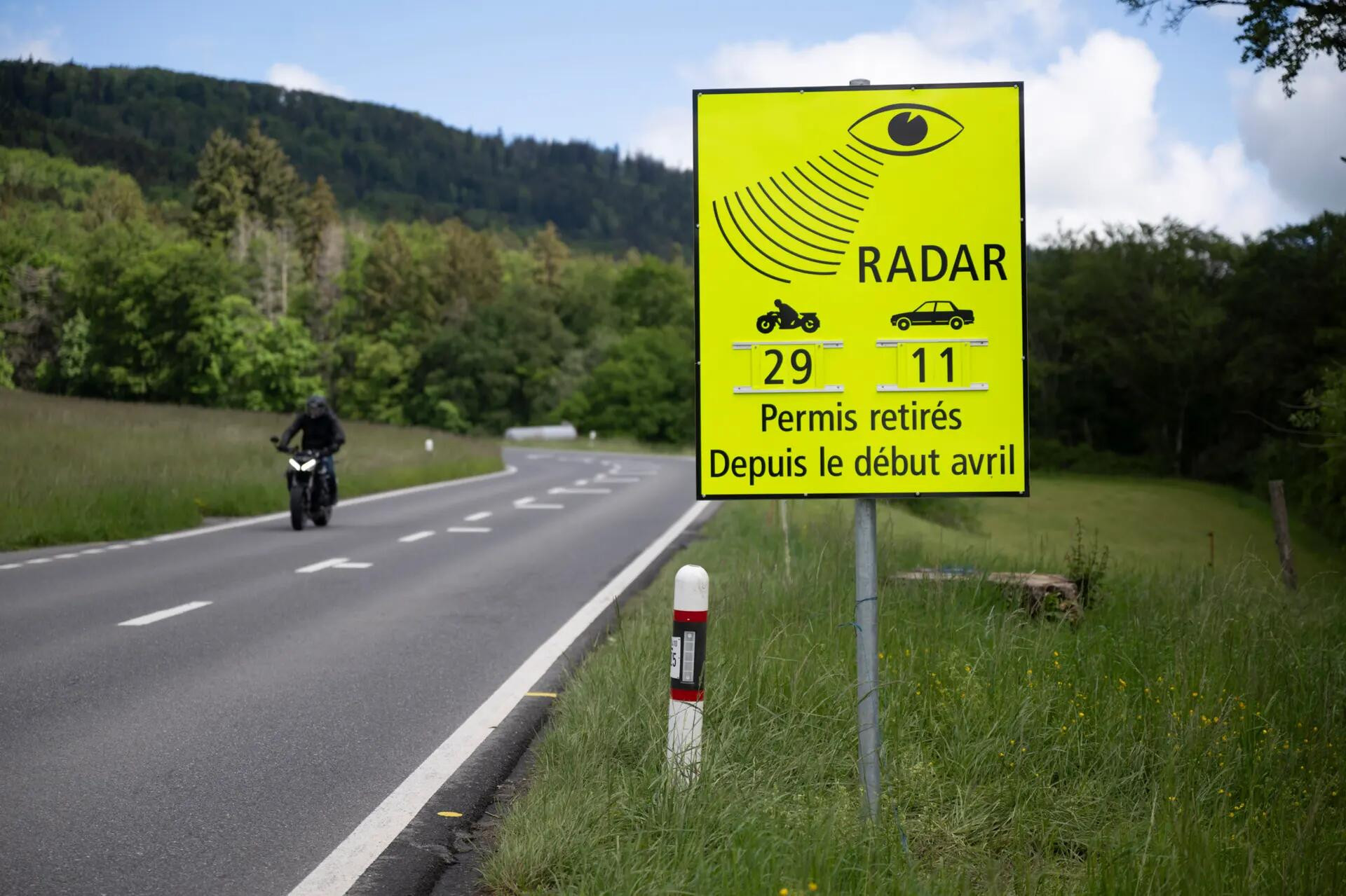 Pied du Jura: Quarante permis retirés et un excès à 173 km/h au Mollendruz