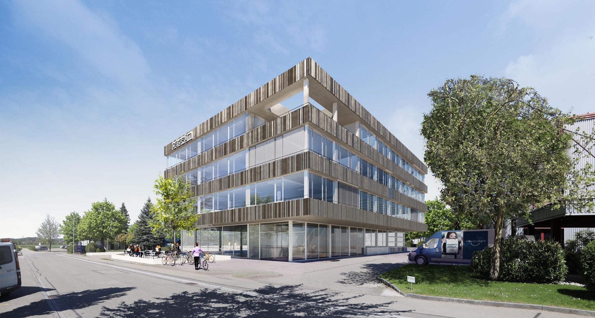 Das an der Deisrütistrasse 19 geplante Gewerbehaus stammt aus der Feder von RLC-Architekten Winterthur. 