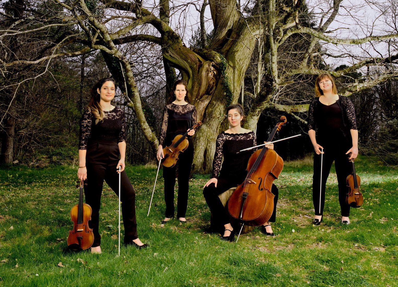 Le Quatuor Akilone est à l’affiche avec la pianiste Leonora Armellini et le contrebassiste Youen Cadiou dans la réduction des deux «Concertos pour piano» de Chopin.