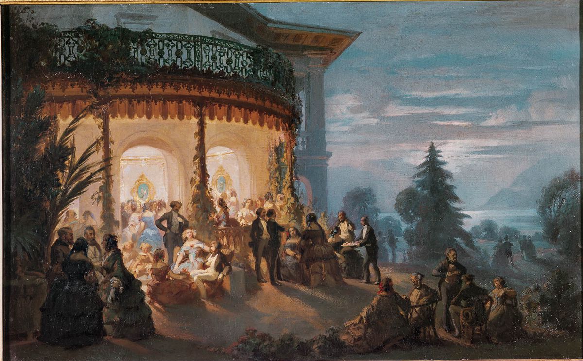 L'Hermitage au milieu du XIXe siècle, selon le peintre  François Bonnet. Fondation de l'Hermitage