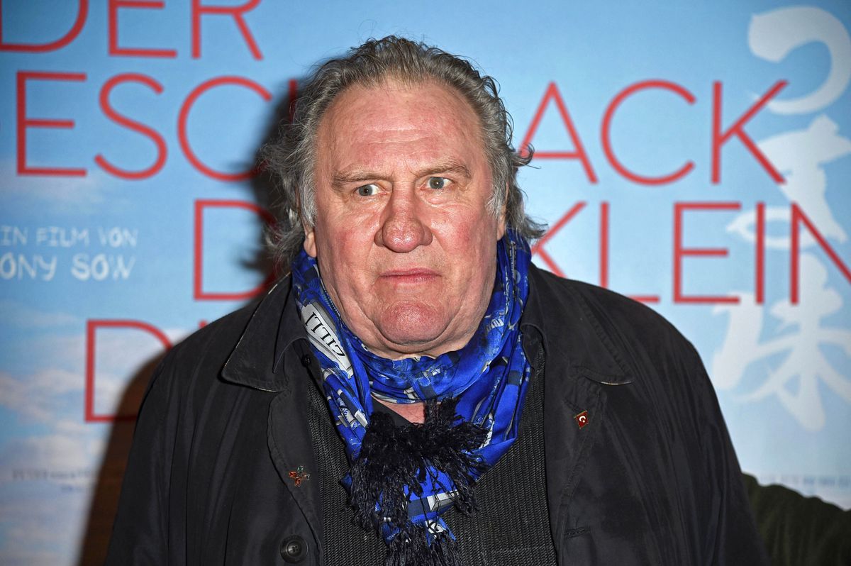 BERLIN, GERMANY - JANUARY 12: French actor Gerard Depardieu attends the "Der Geschmack der kleinen Dinge (Umami)" premiere at Cinema Paris on January 12, 2023 in Berlin, Germany. (Photo by Tristar Media/Getty Images)
