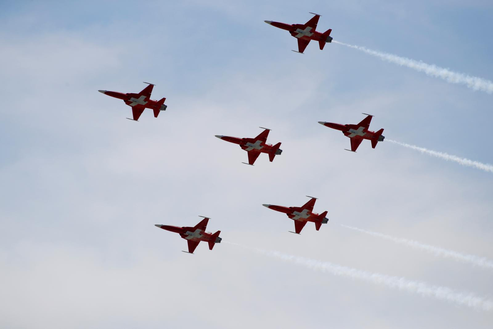 Patrouille Suisse: F-5-Tiger donnern übers Obersee-Gebiet