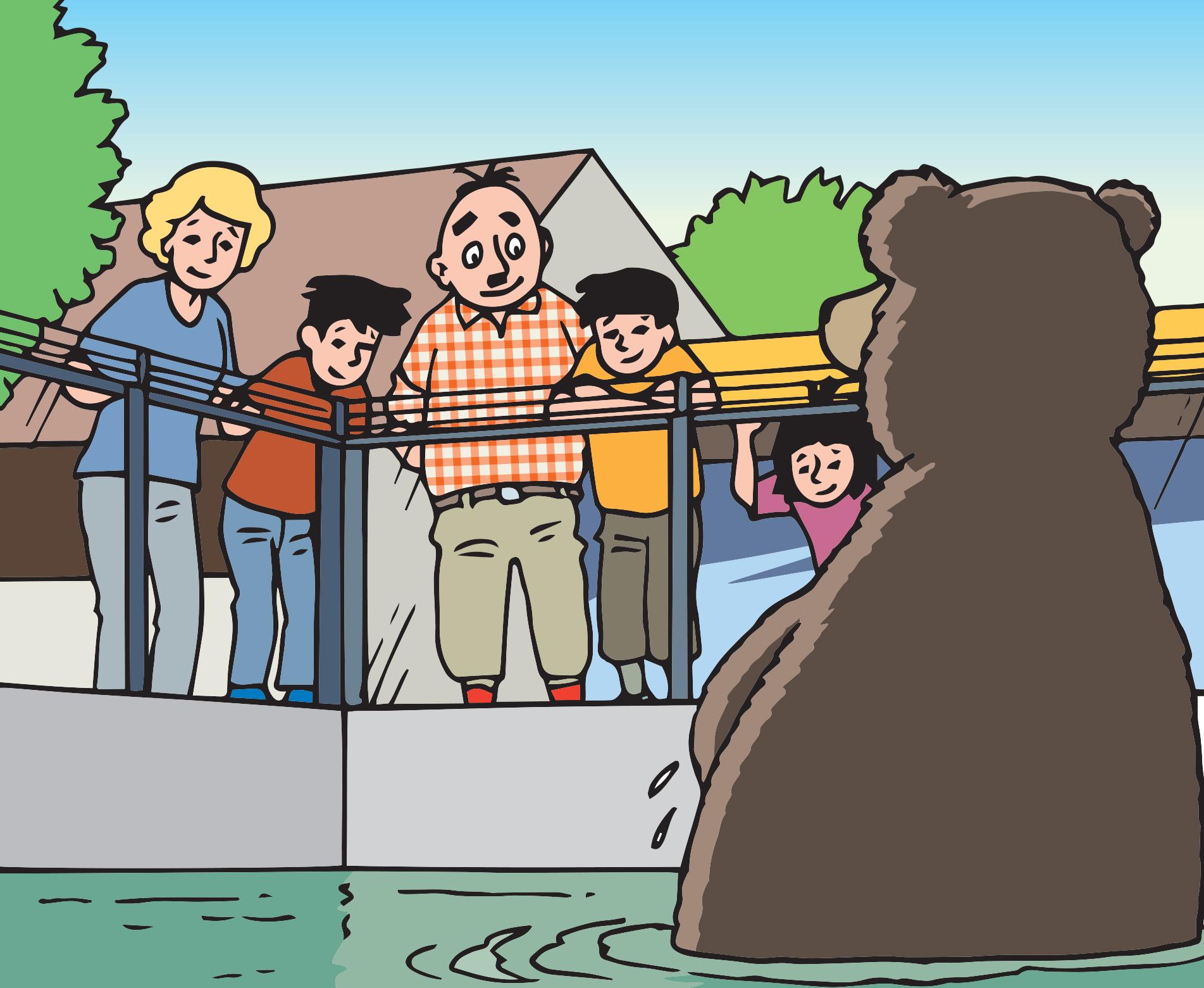 Das Bärengehege im Zentrum des Langenbergs ist ein Besuchermagnet. Es fasziniert auch die Familie Moll.