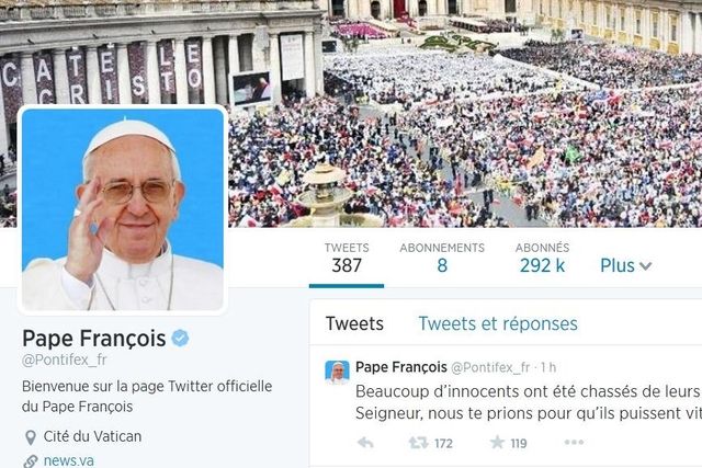 Plus de 15'000 personnes suivent François sur Twitter.