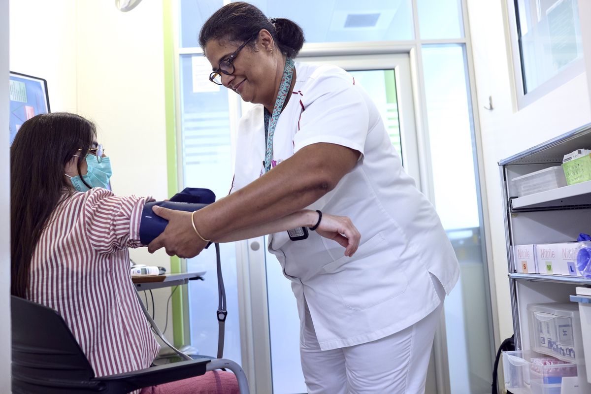 Onex, le 23 août 2024. Illustration travail des infirmières au centre de santé Cité Génération du Réseau Delta.    Photo Yvain Genevay / Le Matin Dimanche