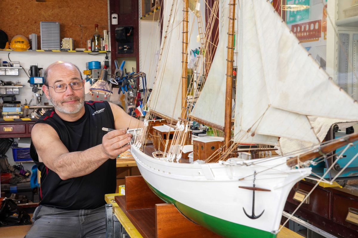 Chene-Bourg, le 19/03/2024 - l4atelier de maquettiste de  Jean-Michel Staudhammer et de son équipe est situé, 17, rue Peillonnex