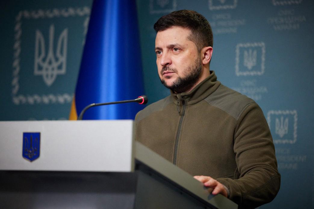 Le président ukrainien Volodymyr Zelensky à Kiev le 23 mars 2022.