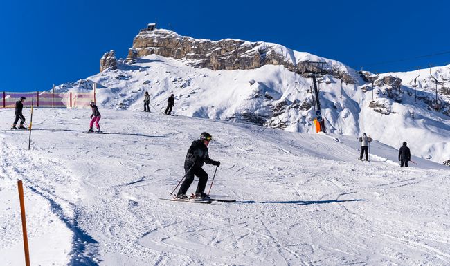 Bilder von Mürren/Schilthorn Skigebiet im Berner Oberland.
Aufgenommen am 10.01.2023.