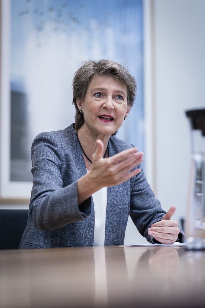 Cette semaine, Simonetta Sommaruga a été sur tous les fronts.  «Le résultat de tout ce que nous avons mis en route ces derniers mois», explique-t-elle.