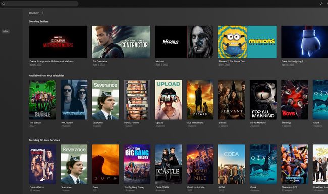Une fois la version bêta de Plex installée, le menu «Discover» apparaît dans la colonne des menus.