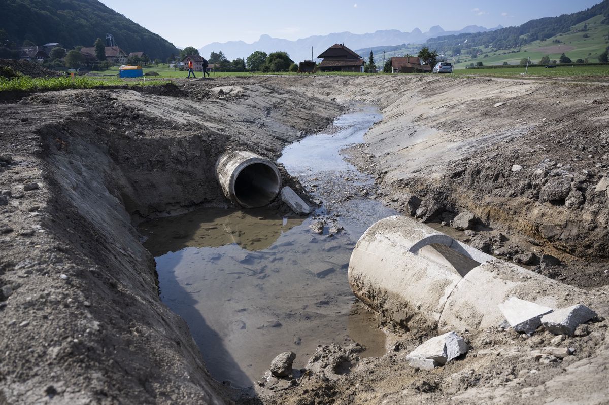 Überschwemmung im Gürbetal Trotz Hochwasser­schutz wurde ein Industrie