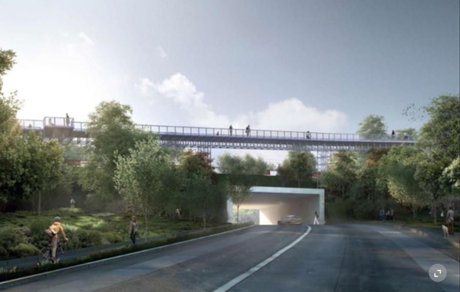 Une des passerelles partira de la gare de Nyon et rejoindra le pont de la Redoute, à l’entrée de Prangins (ici, franchissement de la route de l’Etraz), et l’autre reliera Clémenty à Bois-Bougy, en direction de Colovray.