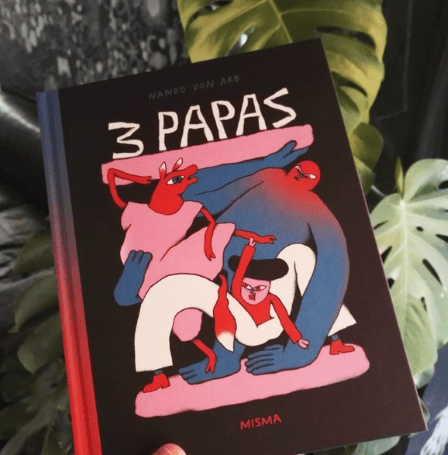 Le  roman graphique «3 Väter», primé  à l'occasion des 42e Journées littéraires de Soleure qui se sont déroulées en ligne.