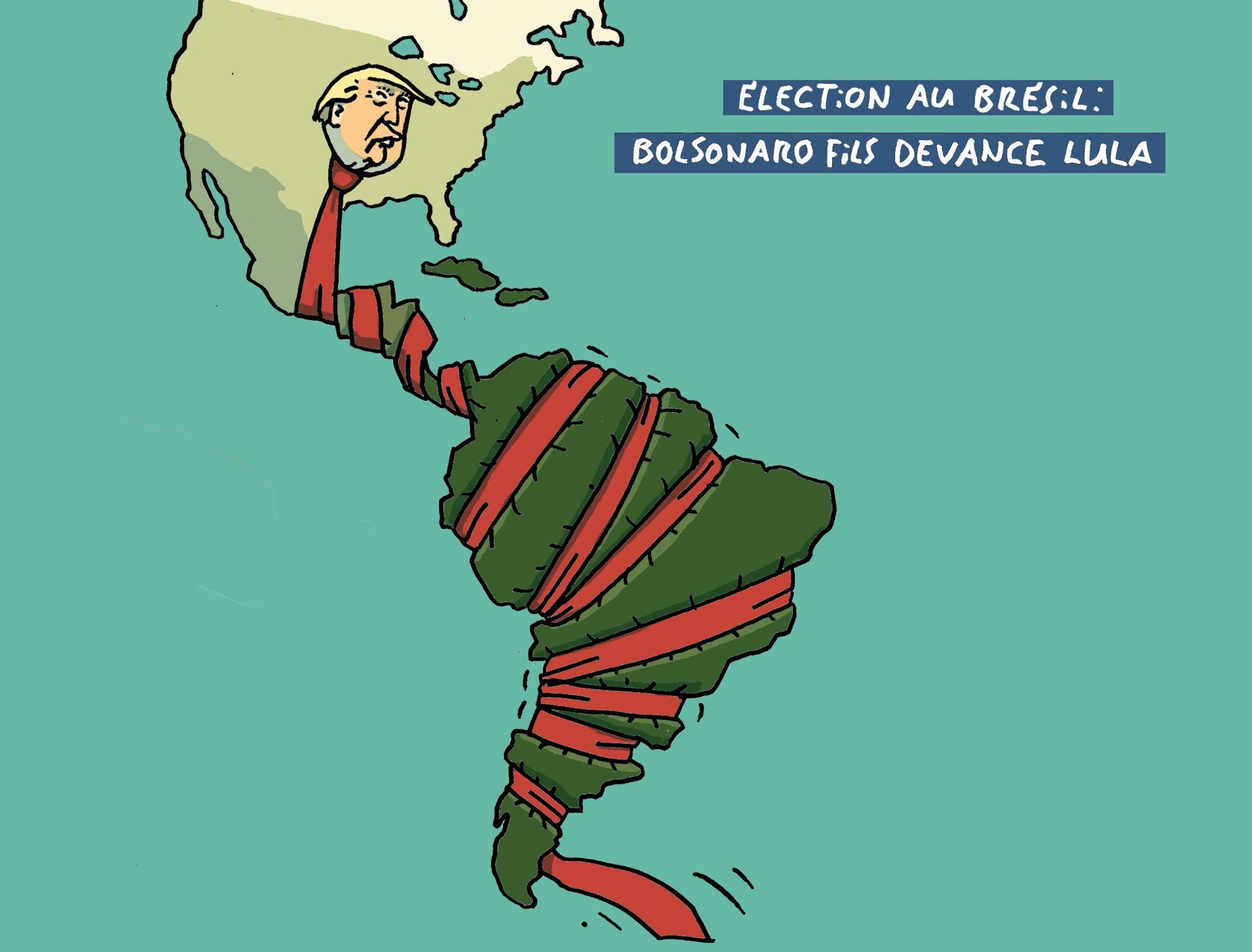 Dessin du 6 octobre: Élection au Brésil: Bolsonaro fils devance Lula