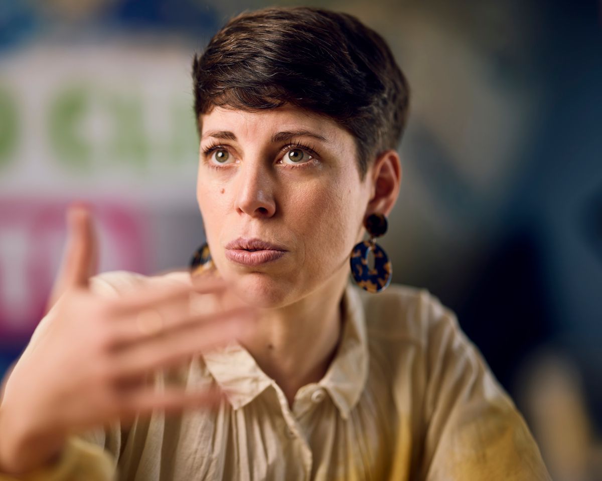 Berne, le 25 juillet 2024. Interview et portrait de Lisa Mazzone, Présidente des Verts-Vertes suisse.     Photo Yvain Genevay / Le Matin Dimanche