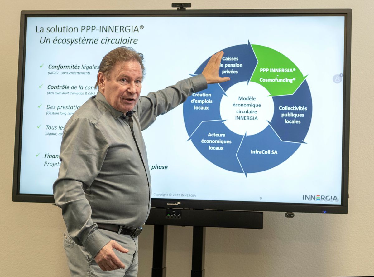Frédéric James Gentizon a fondé Innergia en 2020. Sa société élabore les financements des projets communaux visant l’indépendance énergétique et la neutralité carbone.