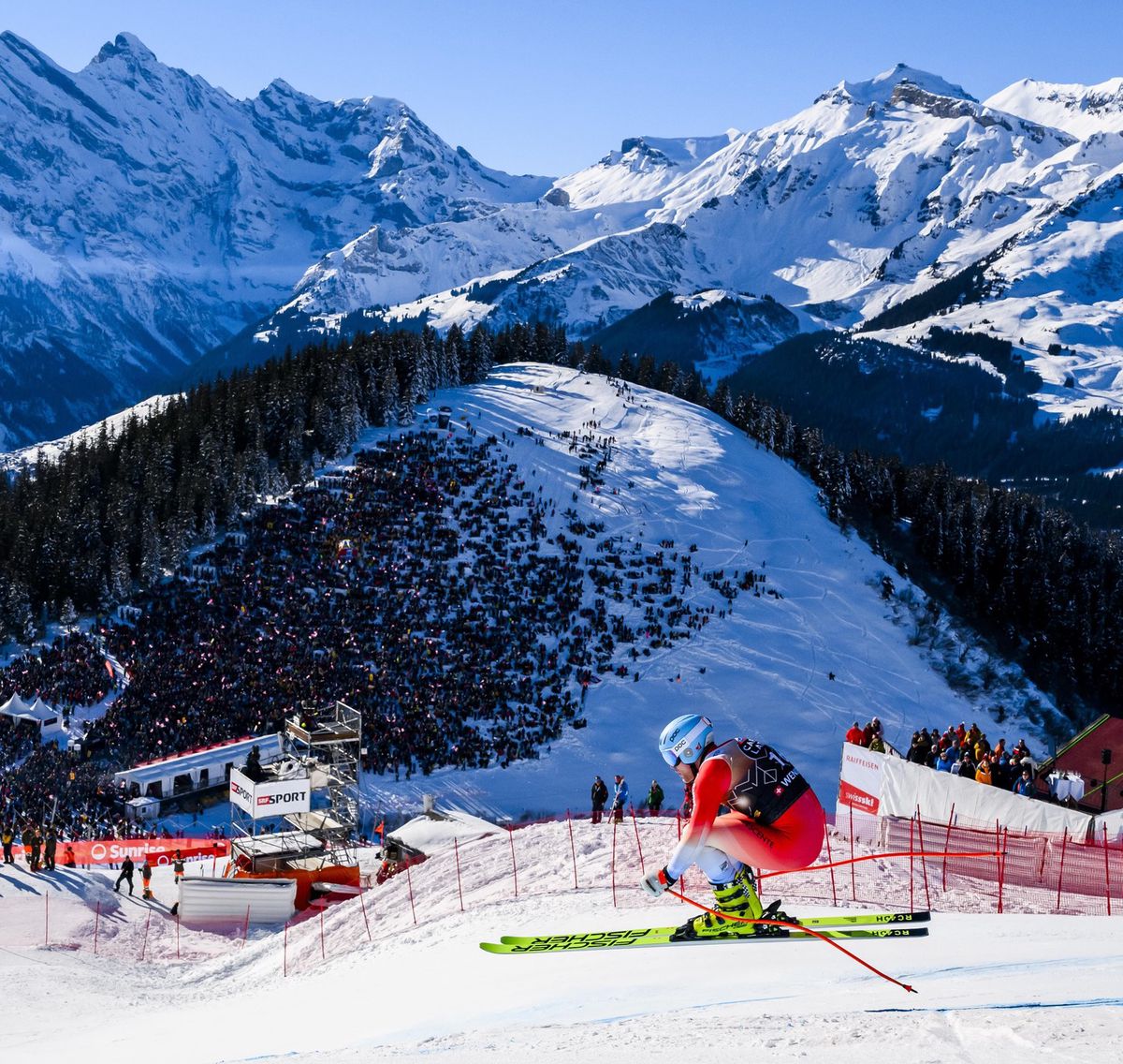 Il faut monter sur le podium de Wengen pour espérer gagner de l’argent.
JEAN-CHRISTOPHE BOTT/KEYSTONE