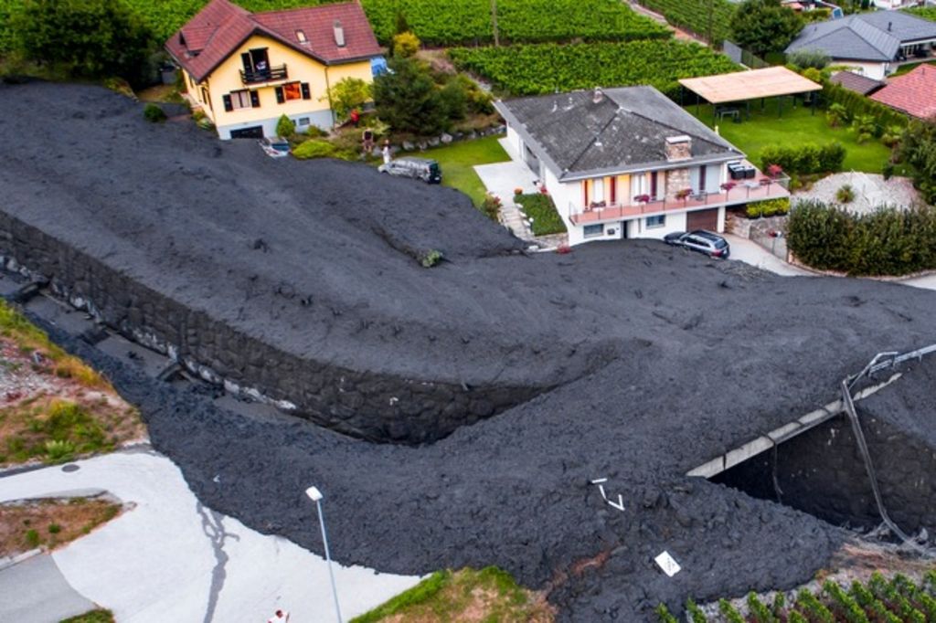 Une lave torrentielle a dévalé sur Chamoson