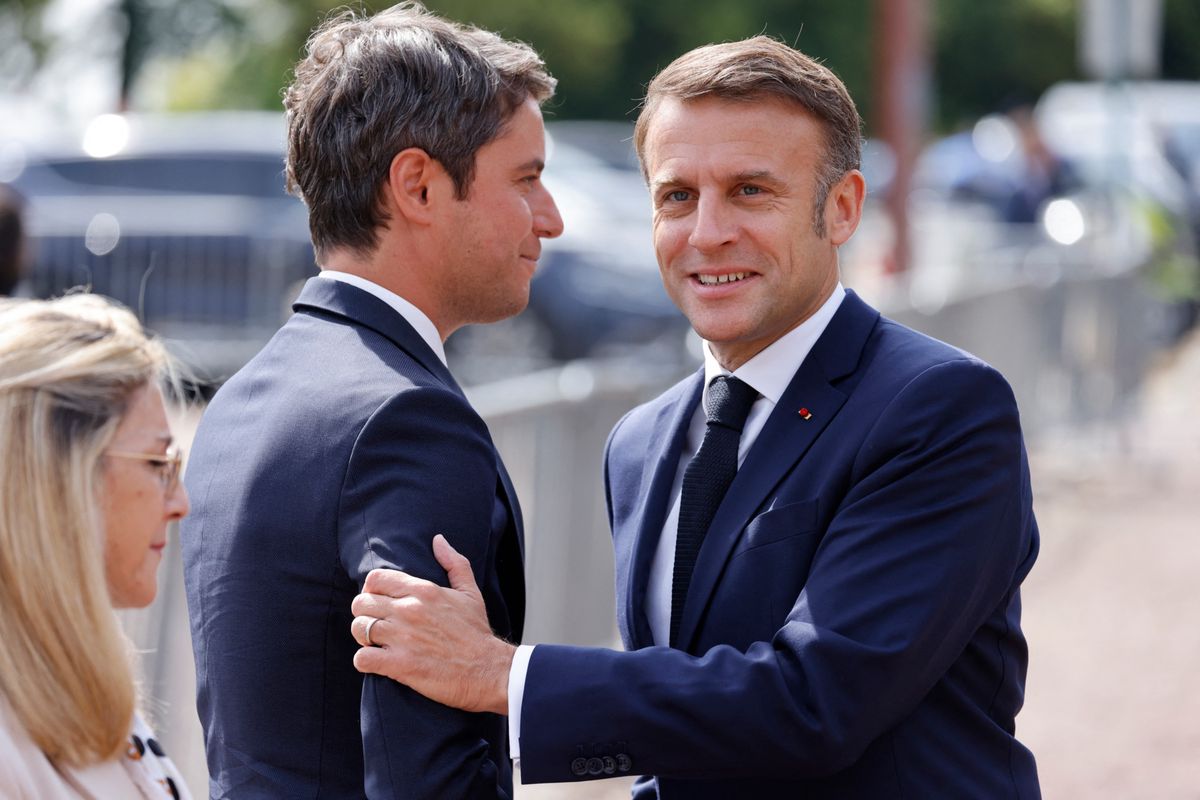 Macron (droite) et Macron