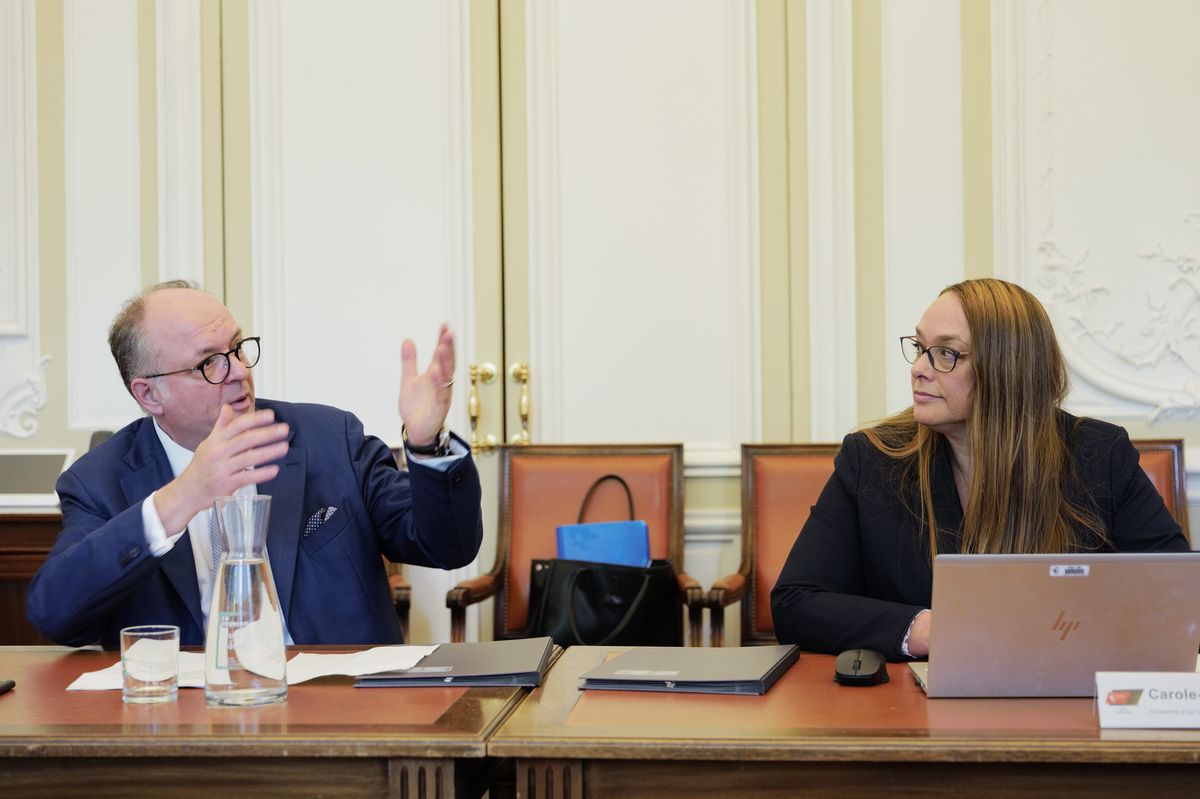 Genève, le 24 juin 2024. Conférence de presse conjointe du pouvoir judiciaire avec le procureur général Olivier Jornot, la police avec la commandante Monica Bonfanti et le politique avec la conseillère d'Etat Carole-Anne Kast.