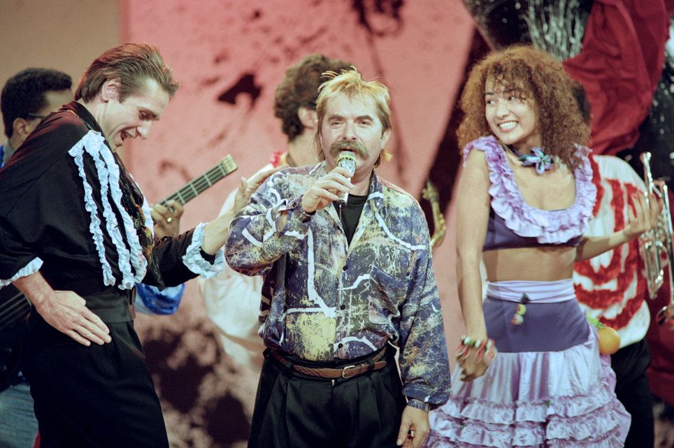 Pierre Vassiliu, ici dans l'émission «Champs Élysées» en novembre 1989, était l'auteur de «Qui c'est celui-là ?», qui l'a rendu célèbre.