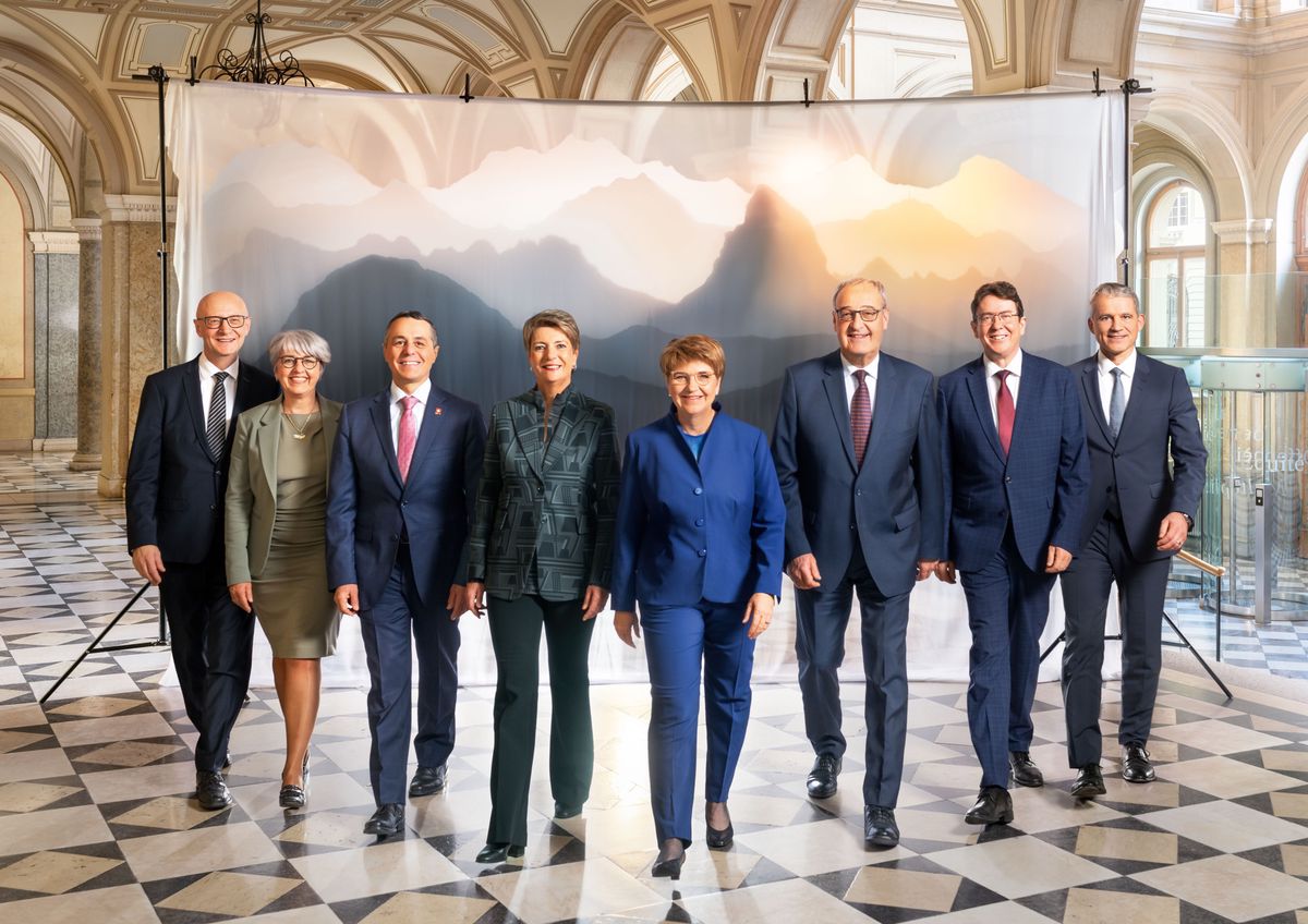 Photo officielle du Conseil fédéral pour l'année 2024.