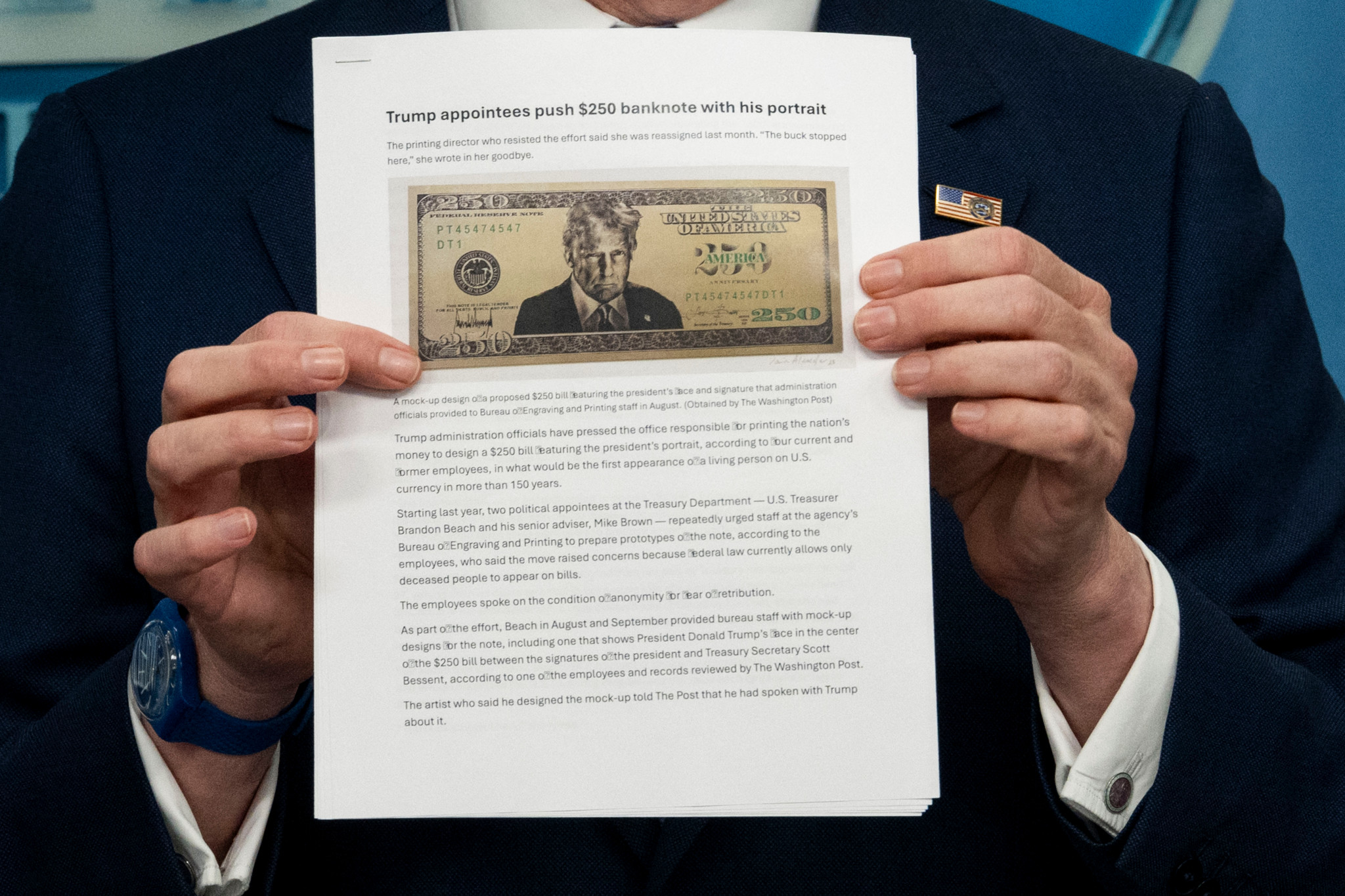 250-Dollar-Note: China spottet über Plan von Donald Trump