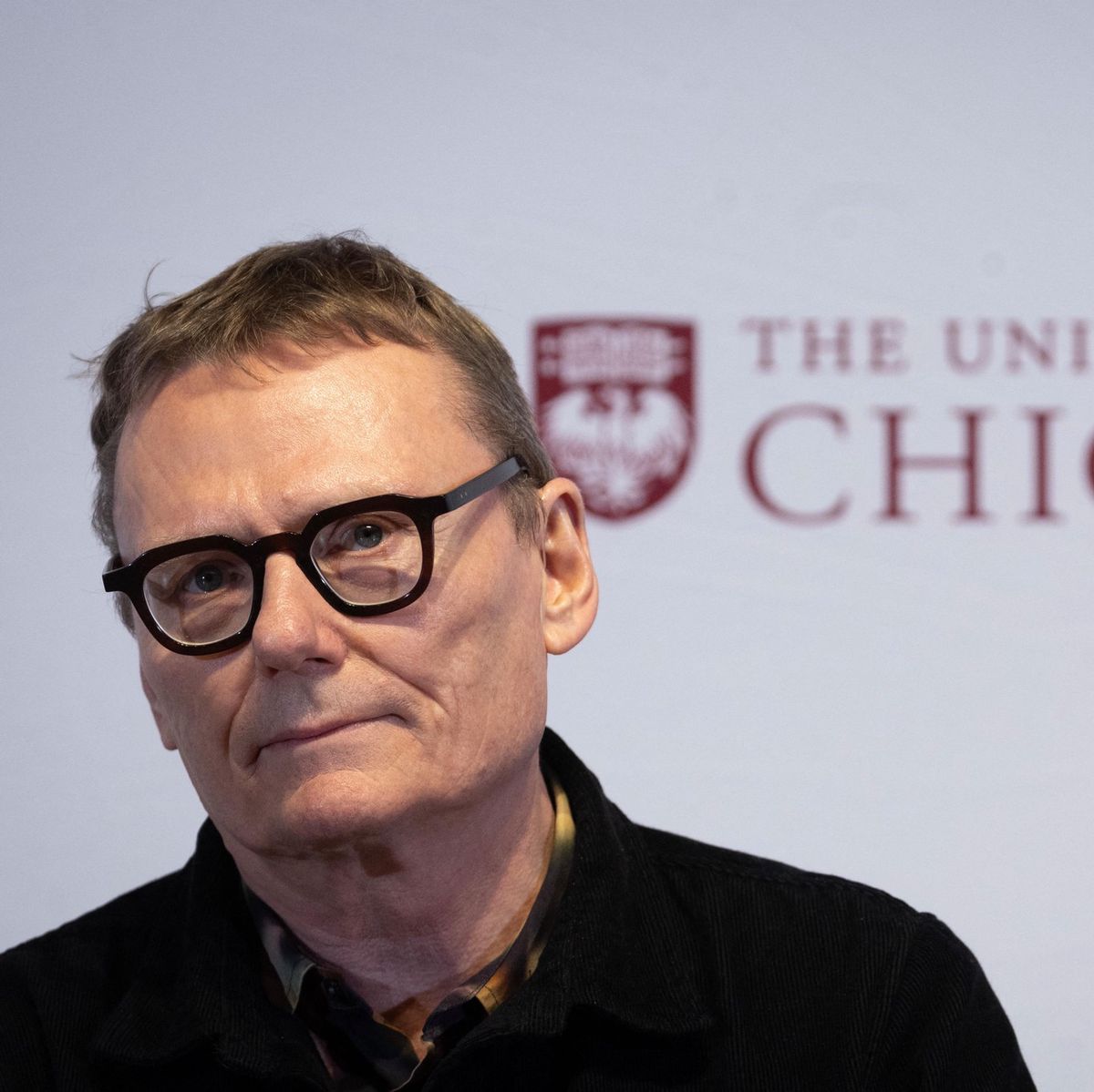 CHICAGO, ILLINOIS - OCTOBER 14: Prof. James Robinson of the University of Chicago speaks to the press, colleagues, and students at the university after learning that he had won the 2024 Sveriges Riksbank Prize in Economics in Memory of Alfred Nobel on October 14, 2024 in Chicago, Illinois. Robinson shares the prize with Daron Acemoglu and Simon Johnson, both of the Massachusetts Institute of Technology.   Scott Olson/Getty Images/AFP (Photo by SCOTT OLSON / GETTY IMAGES NORTH AMERICA / Getty Images via AFP)