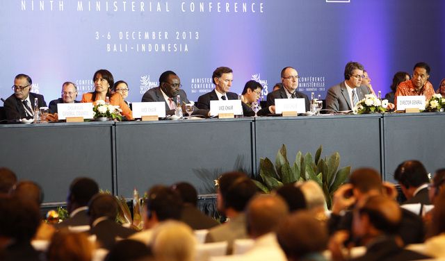 La réunion ministérielle de l'OMC se tient à Bali.