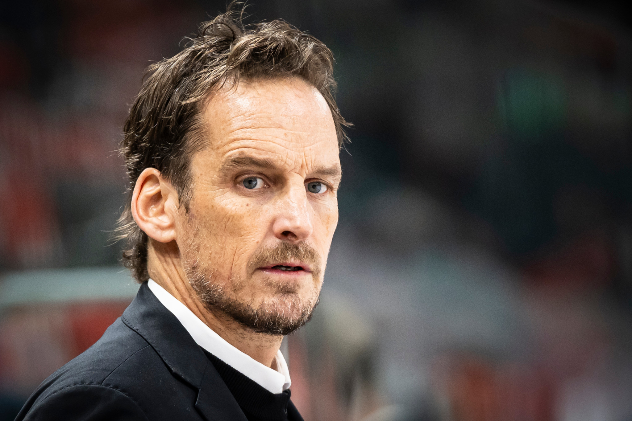 Nationaltrainer Patrick Fischer beim Euro Hockey Tour Spiel Schweiz gegen Finnland in der Swiss Life Arena in Zürich.