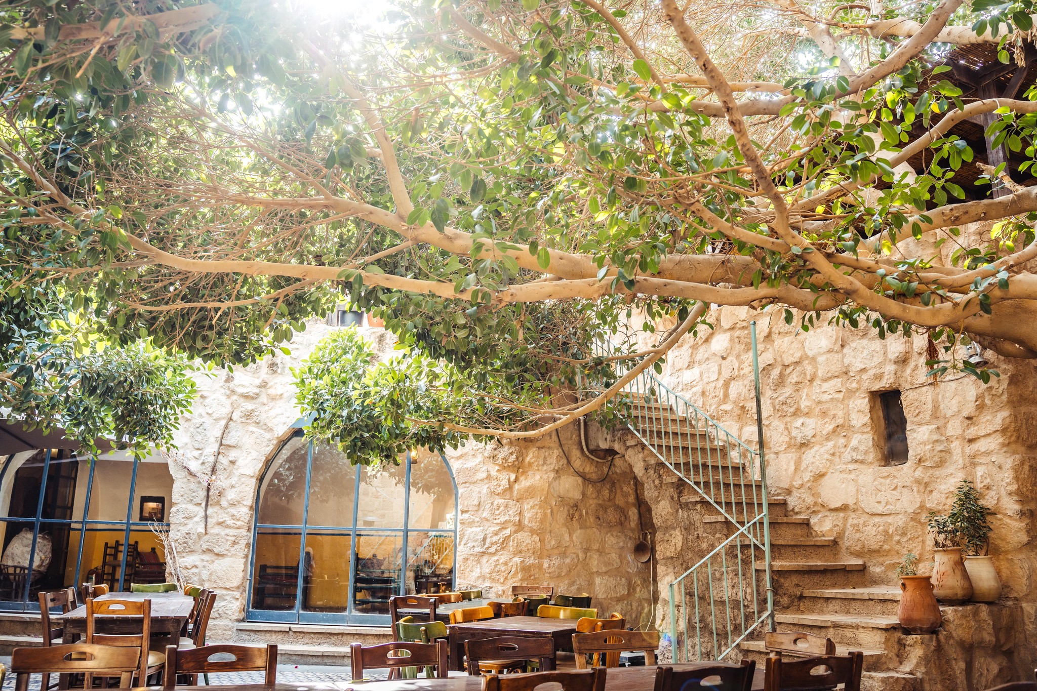 Le patio du restaurant Haret Jdoudna.