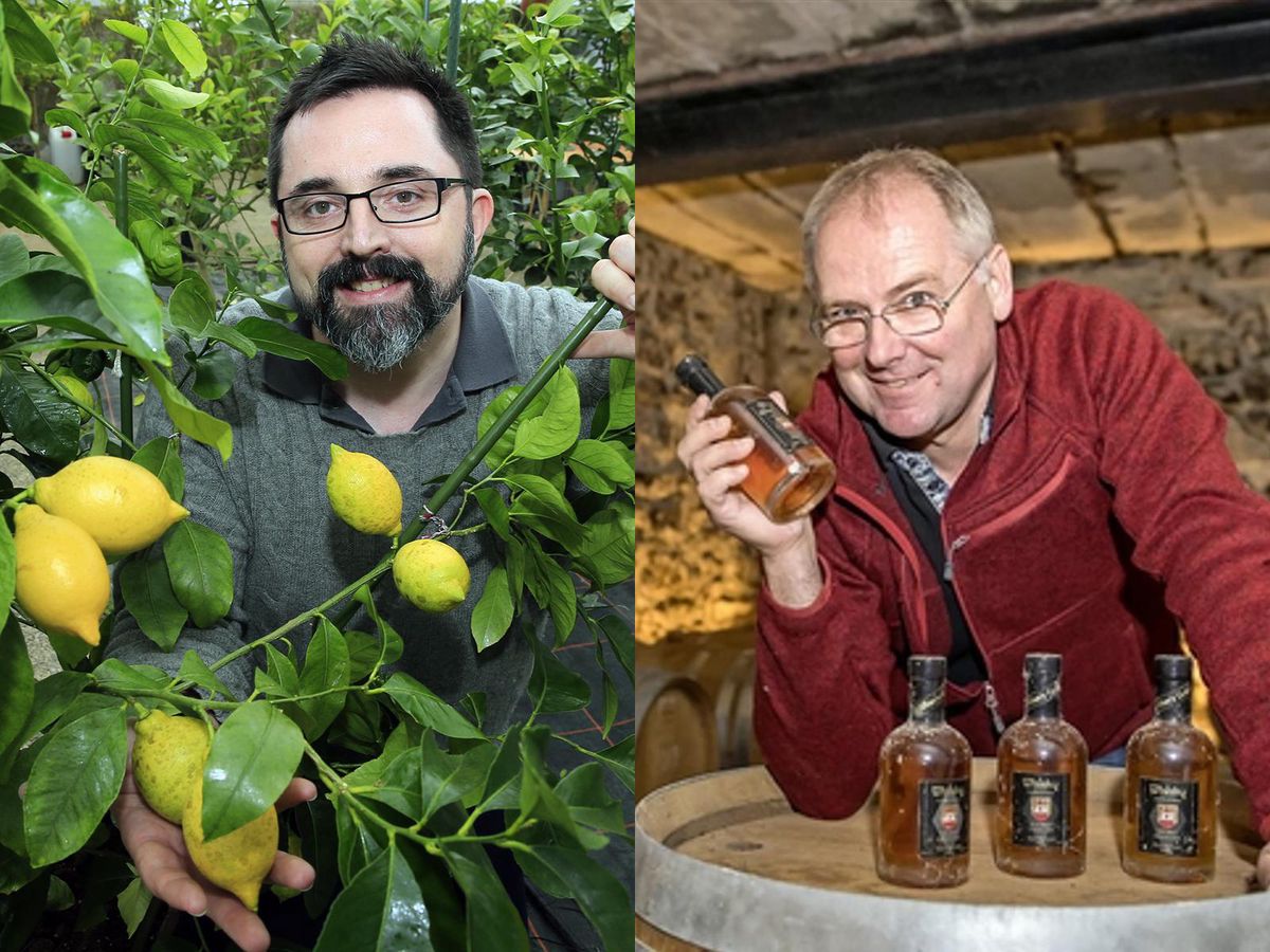 Niels Rodin (à g.) produit ses agrumes à Borex. Alain Bettems fabrique ses alcools à Féchy.